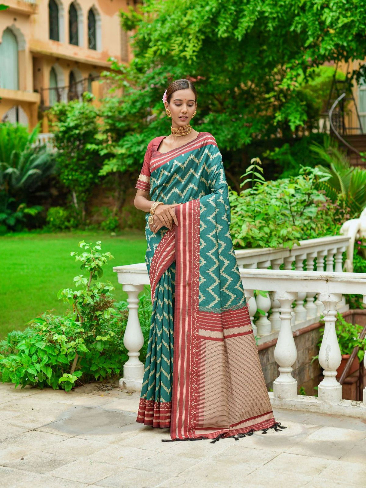 Zigzag Color Set Art Silk Wedding Saree Catalog